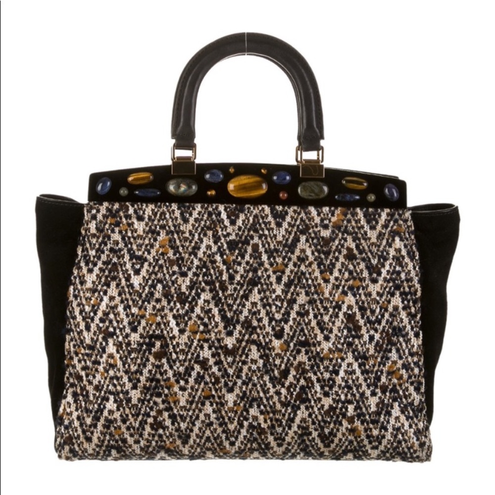 Tory Burch Attersee Tweed Tote